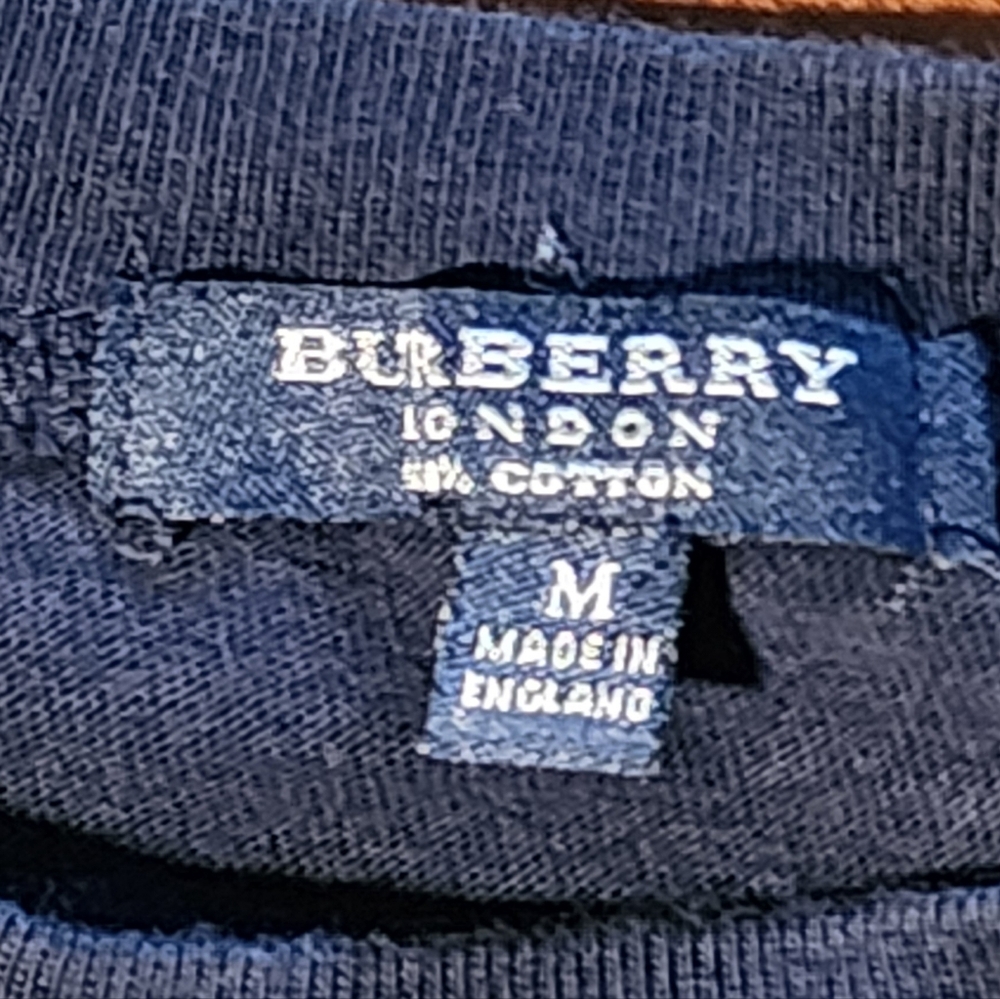 Burberry Boys Dark Blue Long Sleeve Tee - Picture 4 of 4